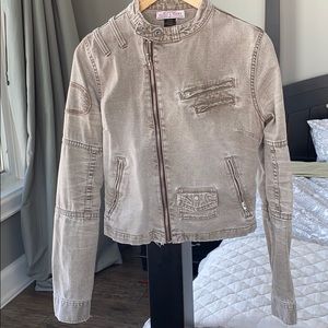 Guido & Mary Skin friendly denim Moto jacket sz S